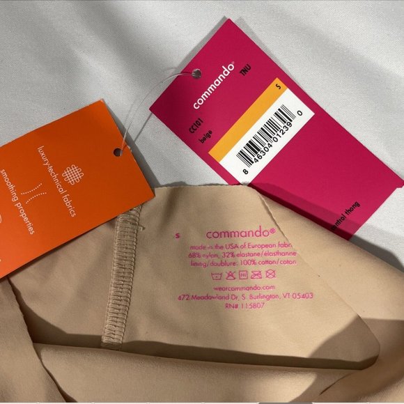 NEW $38 Commando‎ [ Small ] Control Top Thong in True Nude #5258 - Picture 6 of 11